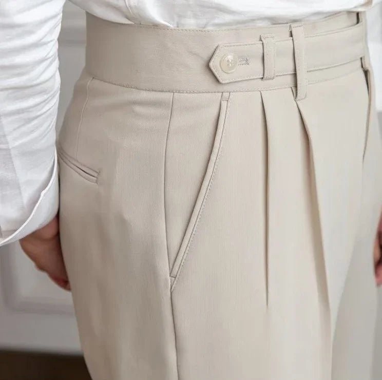 Antonios draped suit pants korean-inspired elegance