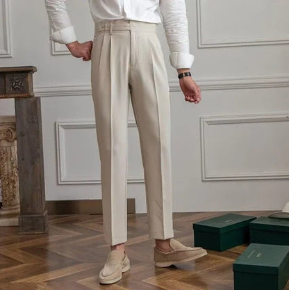 Antonios draped suit pants korean-inspired elegance