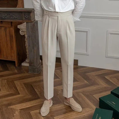 Antonios draped suit pants korean-inspired elegance
