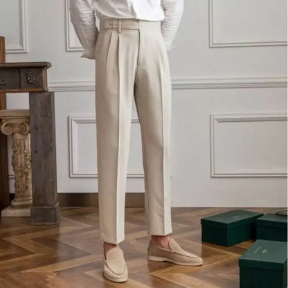 Antonios draped suit pants korean-inspired elegance
