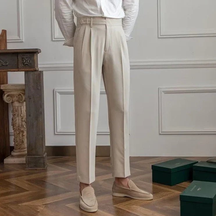 Antonios draped suit pants korean-inspired elegance