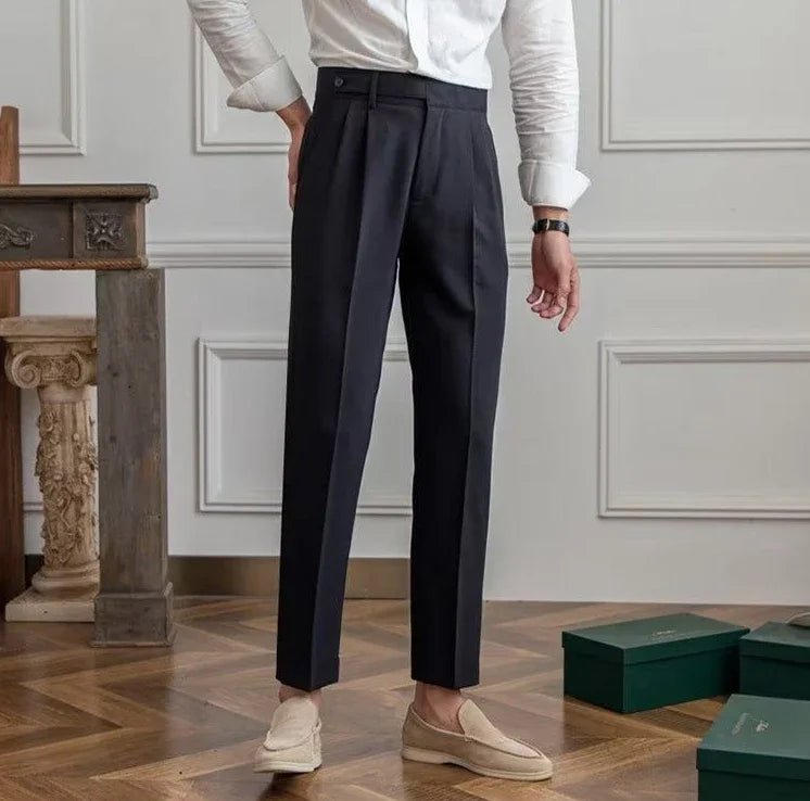 Antonios draped suit pants korean-inspired elegance