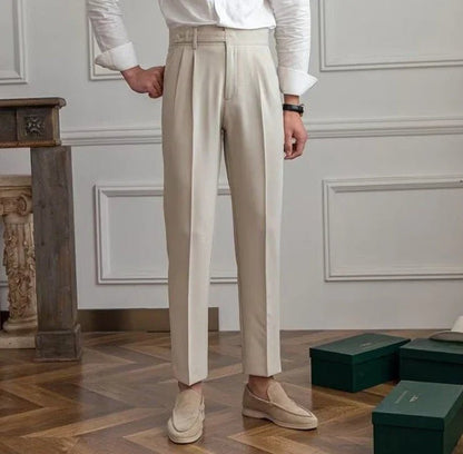 Antonios draped suit pants korean-inspired elegance