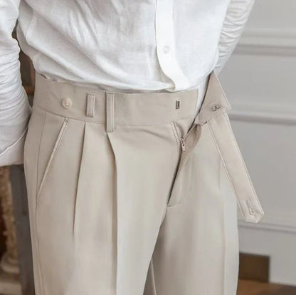 Antonios draped suit pants korean-inspired elegance