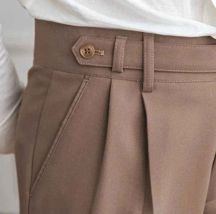 Antonios draped suit pants korean-inspired elegance