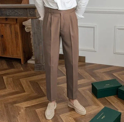Antonios draped suit pants korean-inspired elegance