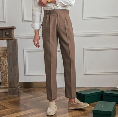Antonios draped suit pants korean-inspired elegance