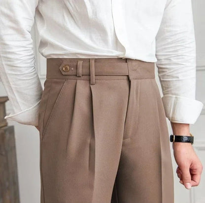 Antonios draped suit pants korean-inspired elegance