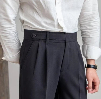 Antonios draped suit pants korean-inspired elegance