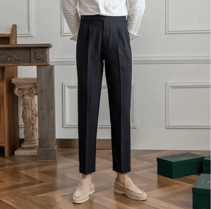 Antonios draped suit pants korean-inspired elegance