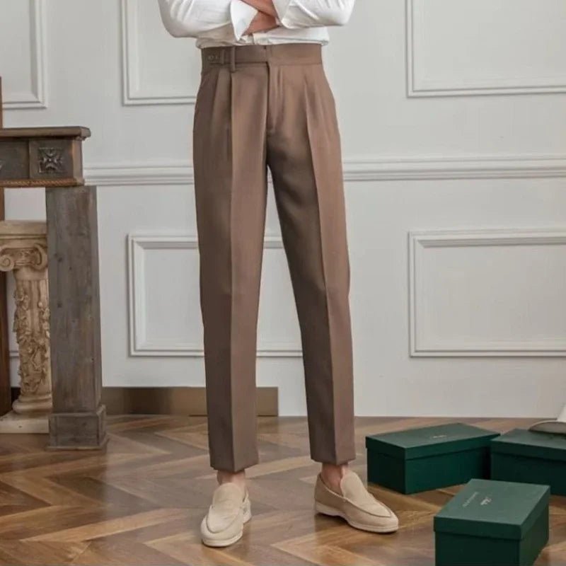 Antonios draped suit pants korean-inspired elegance