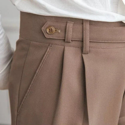 Antonios draped suit pants korean-inspired elegance