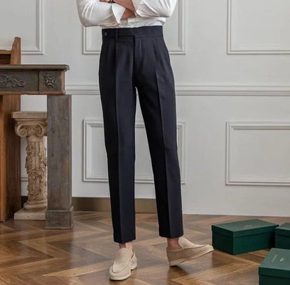 Antonios draped suit pants korean-inspired elegance