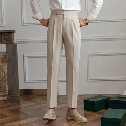 Antonios draped suit pants korean-inspired elegance