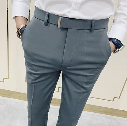 Antonios Gray Casual Outfit Pants