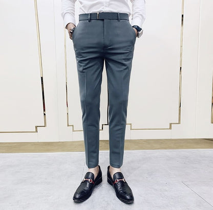 Antonios Gray Casual Outfit Pants