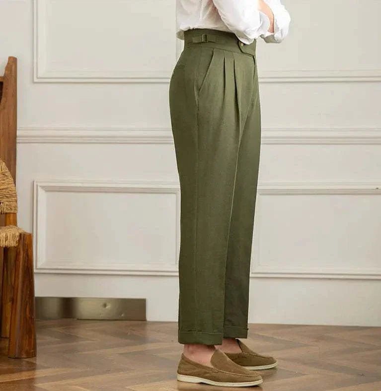 Antonios naples cotton-linen pants summer comfort fit