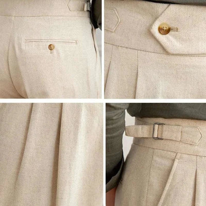 Antonios naples cotton-linen pants summer comfort fit