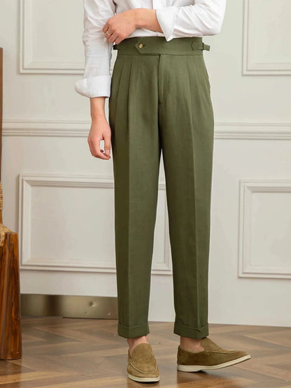 Antonios naples cotton-linen pants summer comfort fit