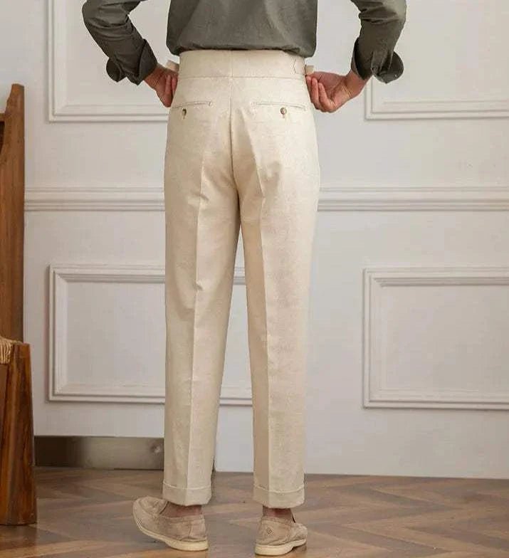 Antonios naples cotton-linen pants summer comfort fit