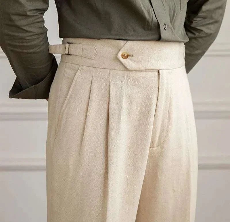 Antonios naples cotton-linen pants summer comfort fit