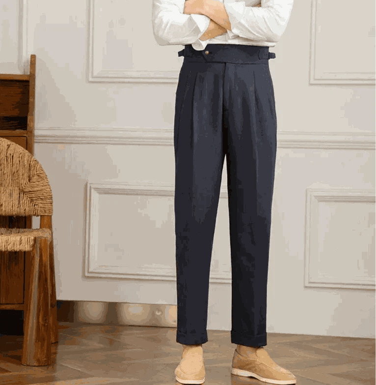 Antonios naples cotton-linen pants summer comfort fit