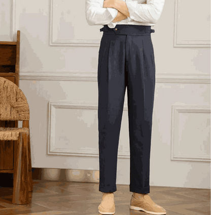 Antonios naples cotton-linen pants summer comfort fit