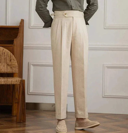Antonios naples cotton-linen pants summer comfort fit