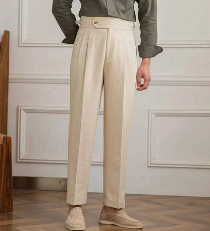 Antonios naples cotton-linen pants summer comfort fit