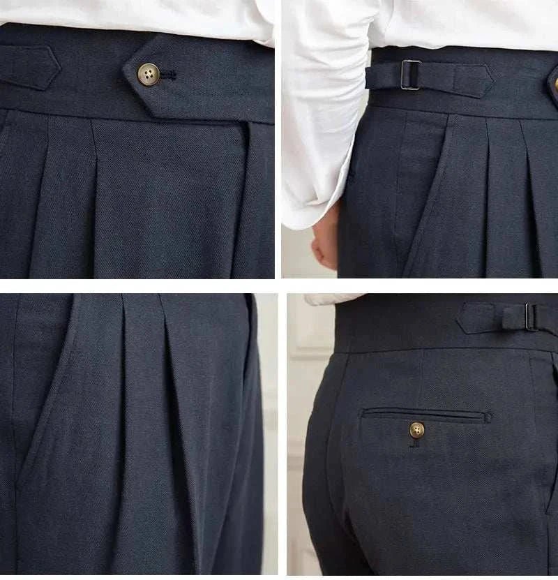 Antonios naples cotton-linen pants summer comfort fit