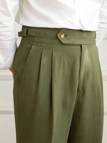 Antonios naples cotton-linen pants summer comfort fit