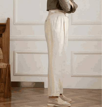 Antonios naples cotton-linen pants summer comfort fit