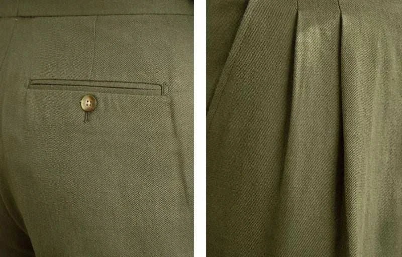 Antonios naples cotton-linen pants summer comfort fit