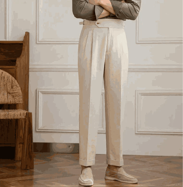 Antonios naples cotton-linen pants summer comfort fit