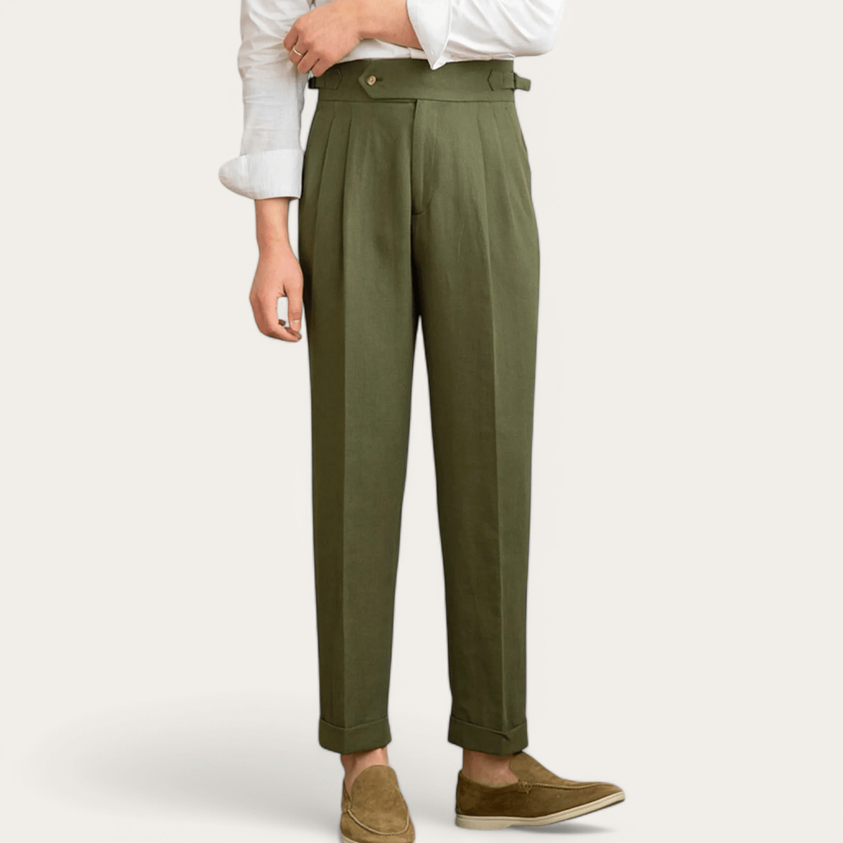 Antonios naples cotton-linen pants summer comfort fit