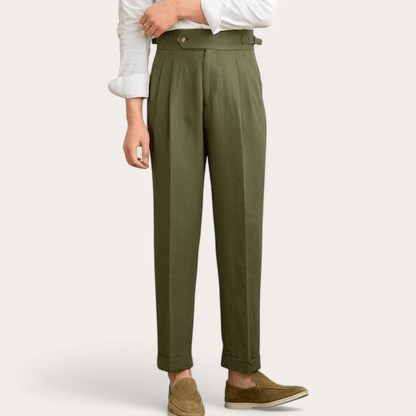 Antonios naples cotton-linen pants summer comfort fit