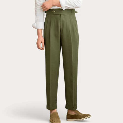 Antonios naples cotton-linen pants summer comfort fit