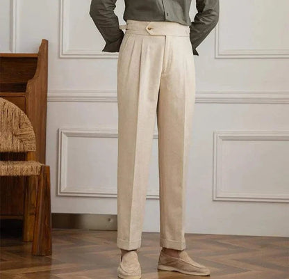 Antonios naples cotton-linen pants summer comfort fit