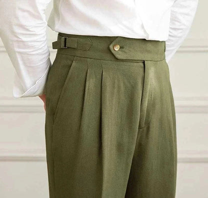 Antonios naples cotton-linen pants summer comfort fit