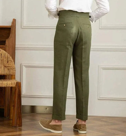 Antonios naples cotton-linen pants summer comfort fit