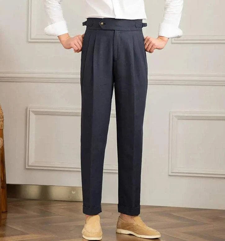 Antonios naples cotton-linen pants summer comfort fit