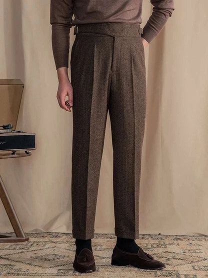 Antonios vintage wool herringbone pants