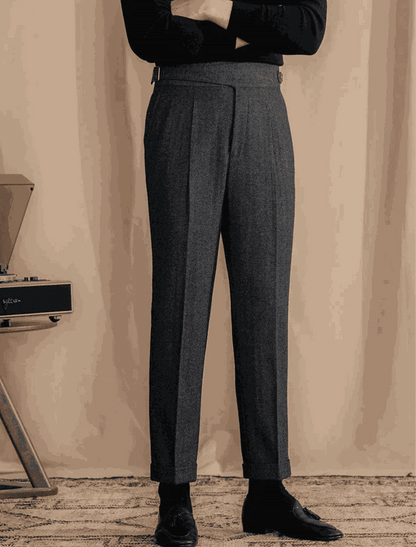 Antonios vintage wool herringbone pants