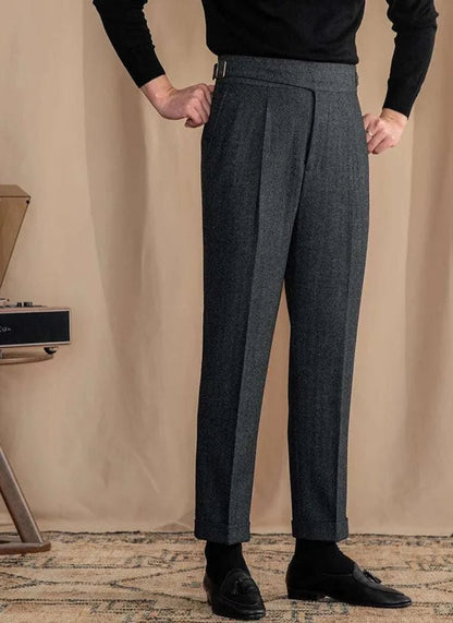 Antonios vintage wool herringbone pants