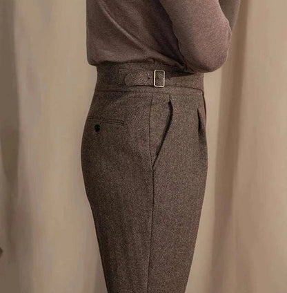 Antonios vintage wool herringbone pants