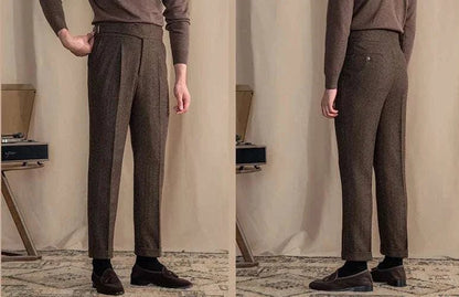 Antonios vintage wool herringbone pants