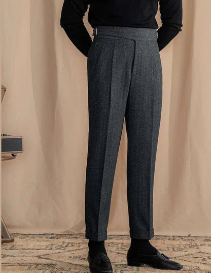 Antonios vintage wool herringbone pants