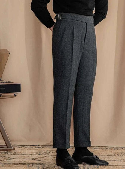Antonios vintage wool herringbone pants