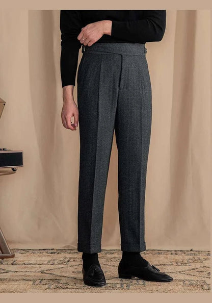 Antonios vintage wool herringbone pants