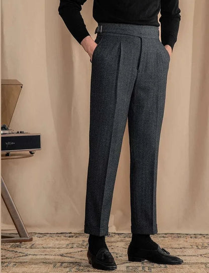 Antonios vintage wool herringbone pants